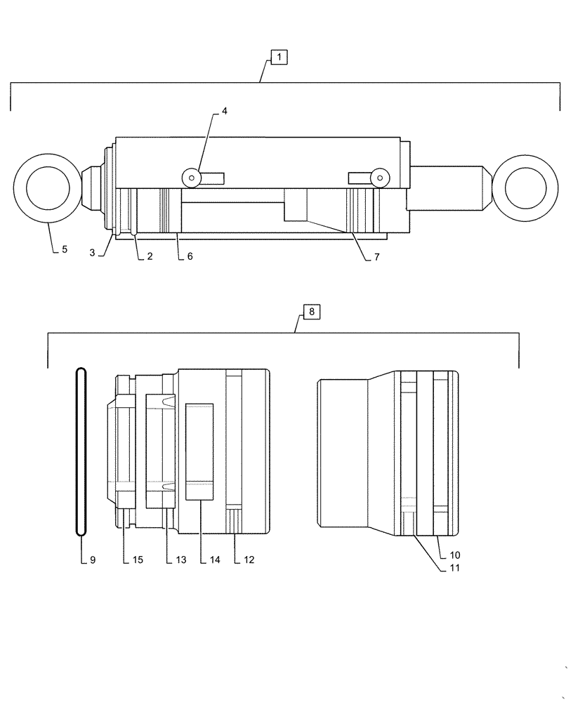 Схема запчастей Case IH L565 - (35.640.AA[01]) - LIFT CYLINDER (35) - HYDRAULIC SYSTEMS