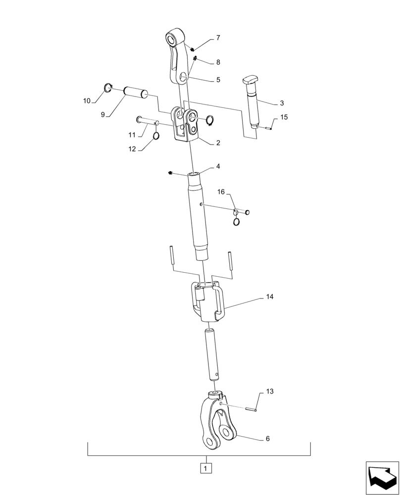 Схема запчастей Case IH MAGNUM 235 - (37.120.AA[03]) - HITCH, LIFT LINK (37) - HITCHES, DRAWBARS & IMPLEMENT COUPLINGS