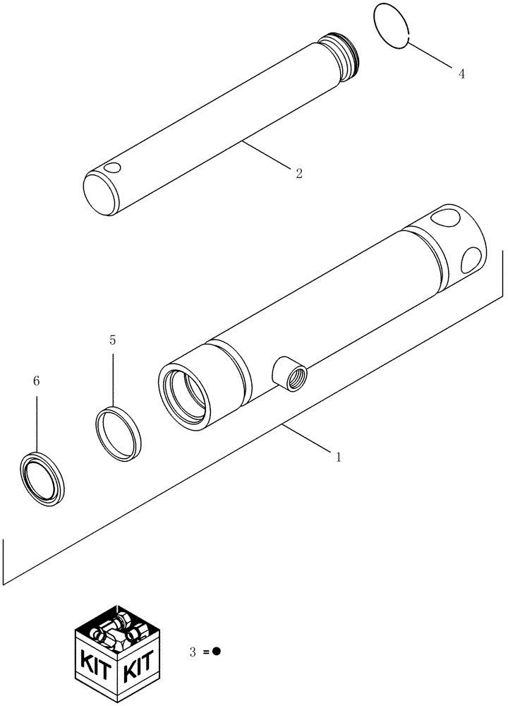 Схема запчастей Case IH 1200PT - (A.10.A[04]) - HYDRAULIC CYLINDER - 429834A1 A - Distribution Systems