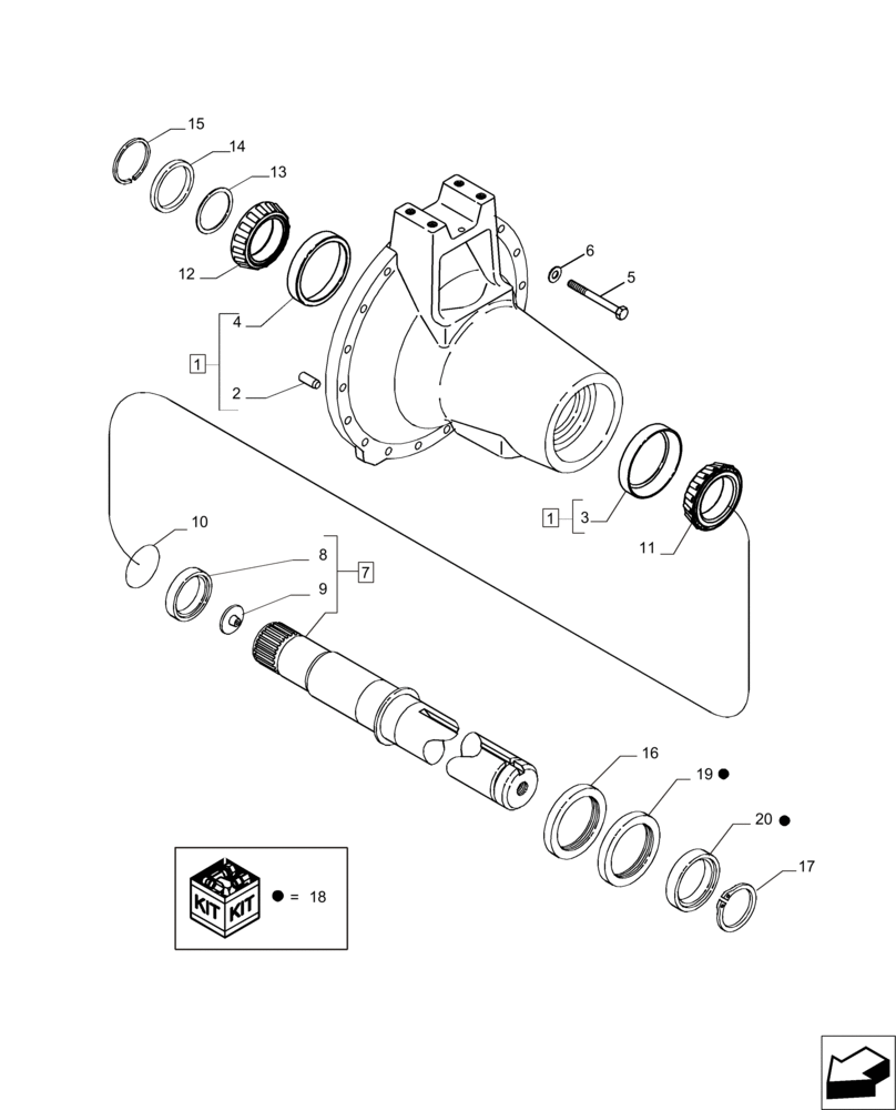 Схема запчастей Case IH MAGNUM 235 - (27.100.AK[01]) - REAR AXLE, 4 X 98 INCH (27) - REAR AXLE SYSTEM