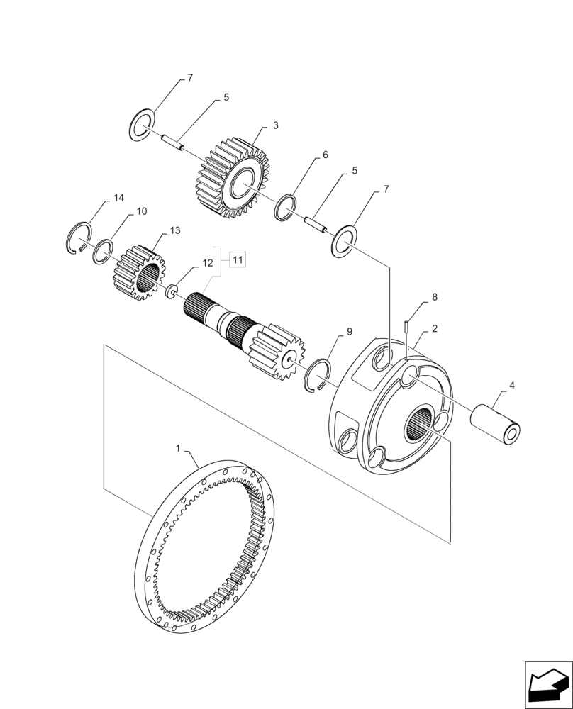 Схема запчастей Case IH MAGNUM 235 - (27.120.AF[01]) - REAR AXLE, PLANETARY (27) - REAR AXLE SYSTEM