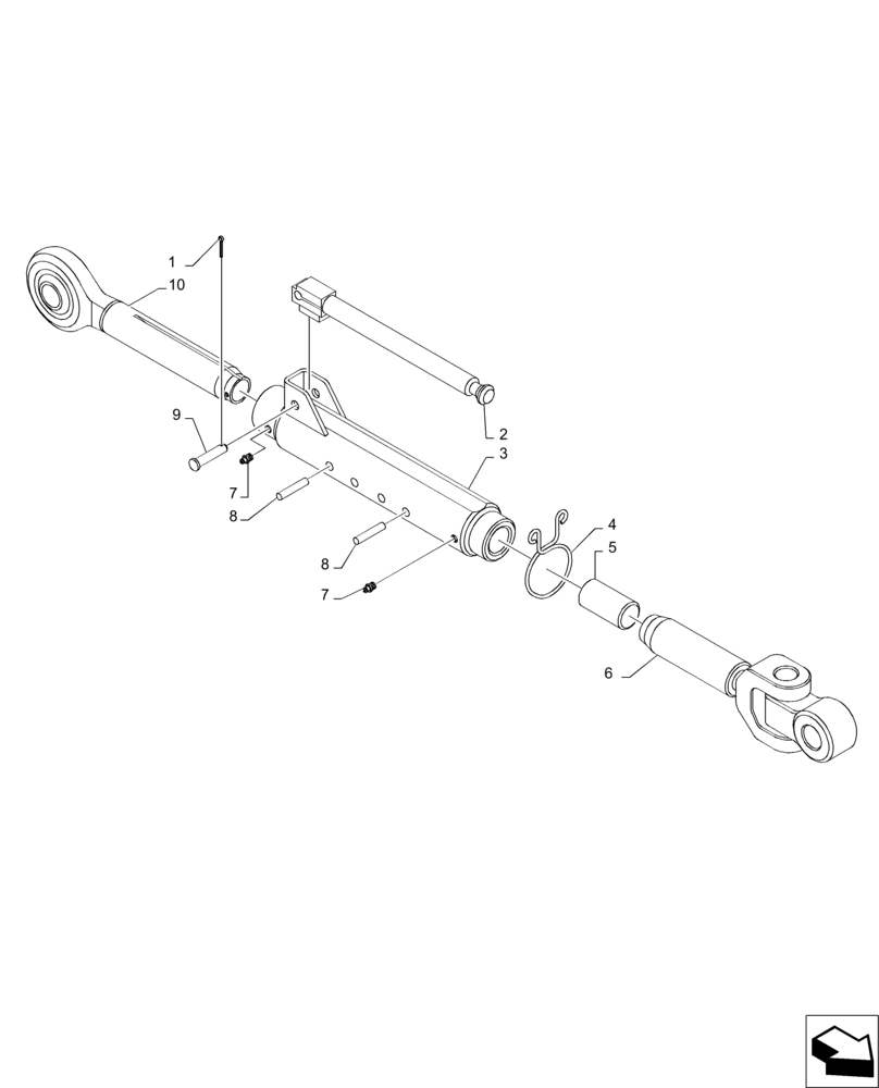 Схема запчастей Case IH MAGNUM 235 - (37.120.AA[02]) - HITCH, TOP LINK BALL END (37) - HITCHES, DRAWBARS & IMPLEMENT COUPLINGS