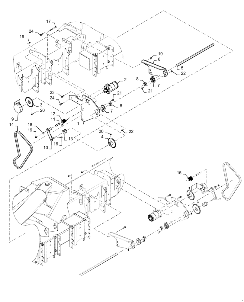 Схема запчастей Case IH 1265 - (35.744.AC[06]) - HYDRAULIC SEED DRIVE 36/20 (35) - HYDRAULIC SYSTEMS