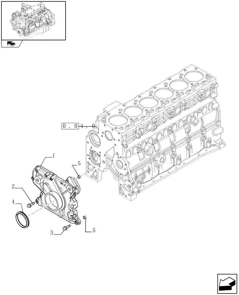 Схема запчастей Case IH F4HE9687G J101 - (0.04.3[02]) - CRANKCASE COVERS (2853369) 