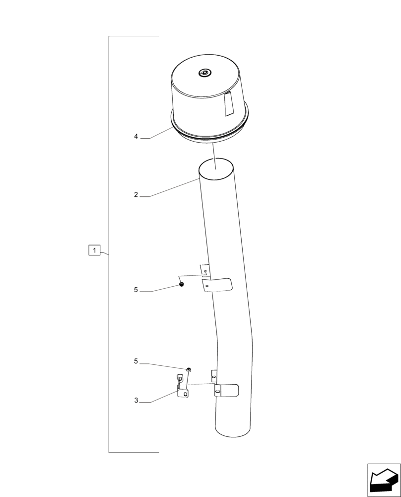 Схема запчастей Case IH MAGNUM 315 - (88.010.02) - HIGH DEBRIS AIR PRECLEANER KIT (88) - ACCESSORIES