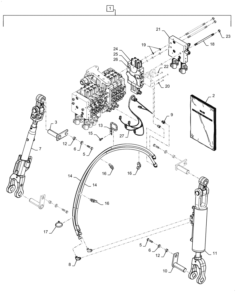 Схема запчастей Case IH MAGNUM 260 - (88.035.03) - DIA KIT, HYDRAULIC LIFT LINK (88) - ACCESSORIES