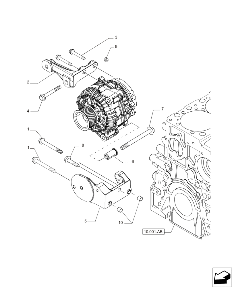 Схема запчастей Case IH MAGNUM 235 - (55.301.AA[01]) - ALTERNATOR (55) - ELECTRICAL SYSTEMS