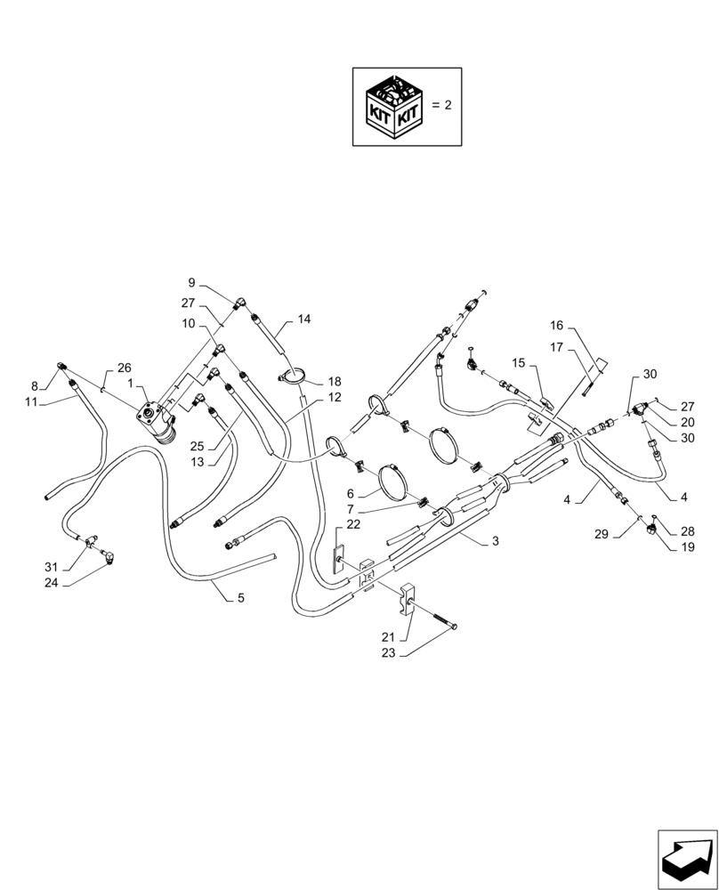 Схема запчастей Case IH MAGNUM 235 - (41.200.AT[01]) - STEERING SYSTEM, MFD (41) - STEERING