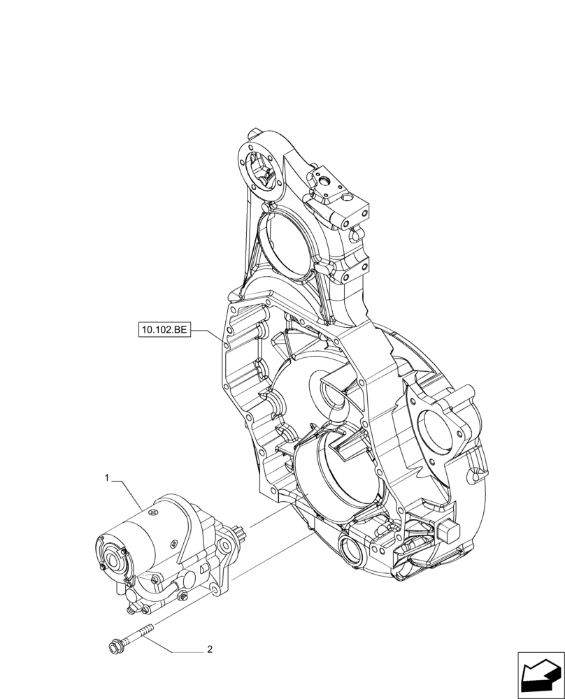 Схема запчастей Case IH MAGNUM 235 - (55.201.AE) - STARTER MOTOR (55) - ELECTRICAL SYSTEMS