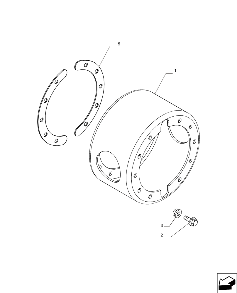 Схема запчастей Case IH MAGNUM 370 - (44.511.AD) - SPACERS - DUAL FRONT WHEELS - 12PT/16PT (44) - WHEELS