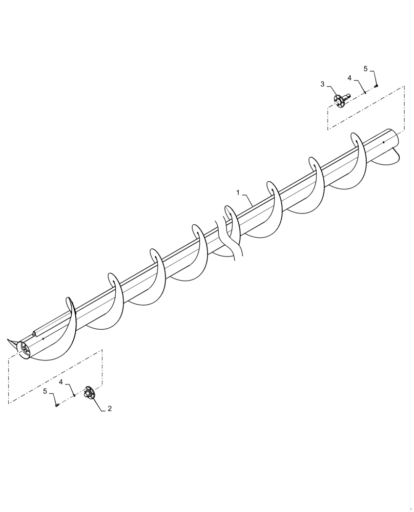 Схема запчастей Case IH 4416-30 - (58.218.AG[03]) - AUGER ASSY, RH (58) - ATTACHMENTS/HEADERS