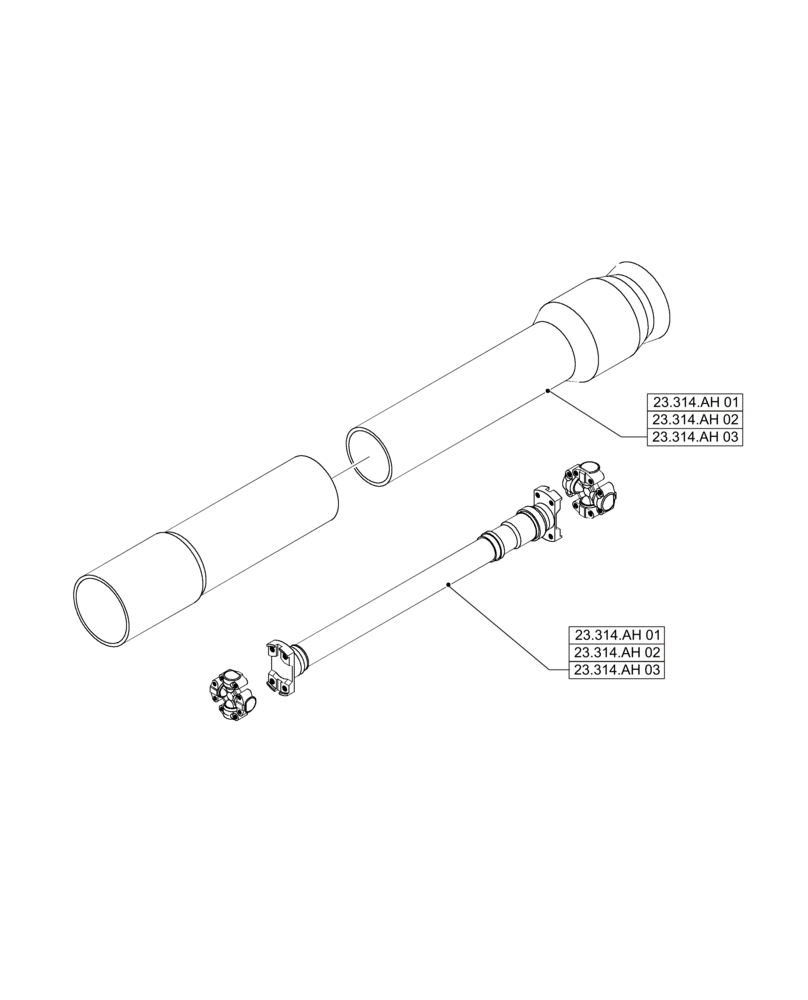 Схема запчастей Case IH MAGNUM 235 - (00.000.23) - PICTORIAL INDEX - FOUR WHEEL DRIVE SYSTEM (00) - GENERAL & PICTORIAL INDEX