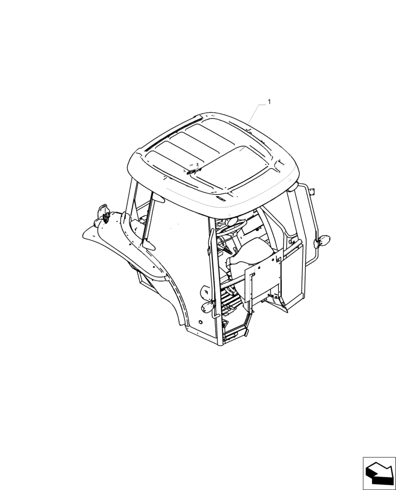 Схема запчастей Case IH MAGNUM 235 - (90.150.AC) - CAB, ASSY (90) - PLATFORM, CAB, BODYWORK AND DECALS