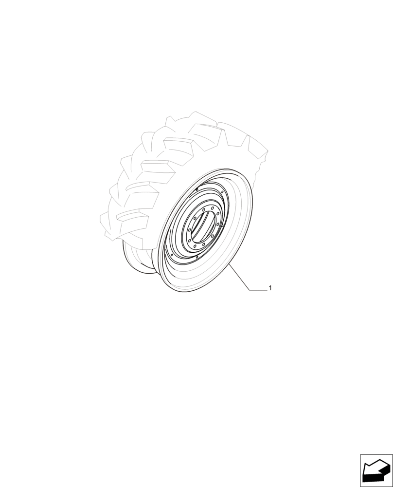 Схема запчастей Case IH MAGNUM 235 - (44.520.AB[03]) - SOLID STEEL REAR WHEELS - W18AX42 (44) - WHEELS