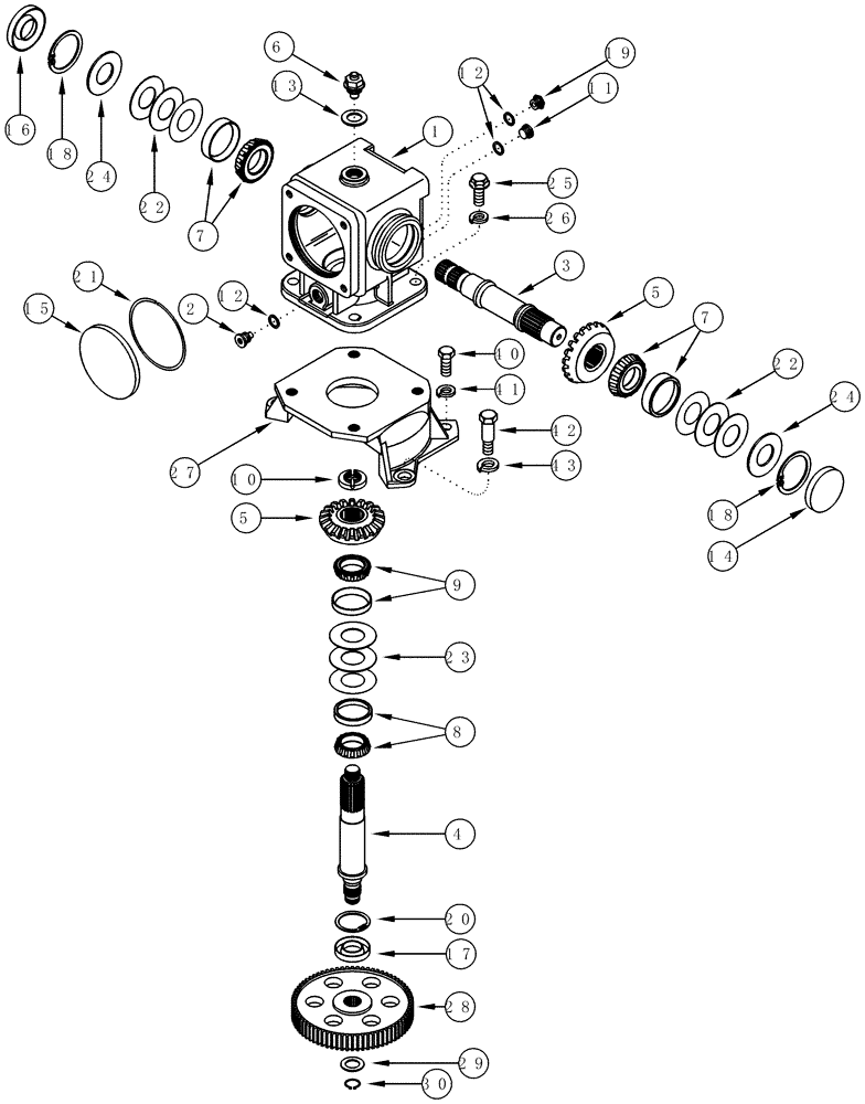 Схема запчастей Case IH CPX610 - (09A-13) - GEARBOX - DRUM NUMBER 6 (13) - PICKING SYSTEM