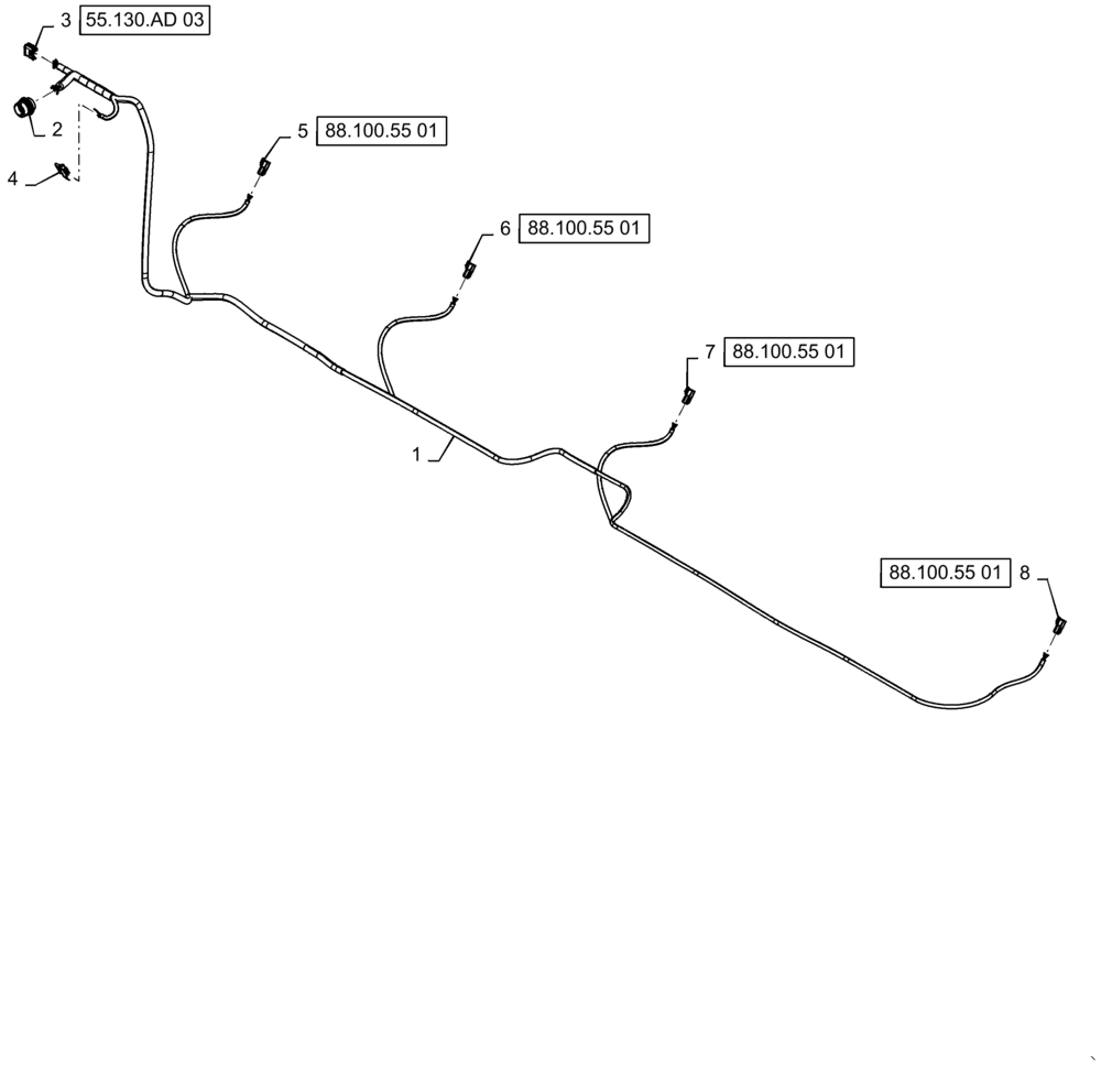 Схема запчастей Case IH 4416-30 - (55.130.AD[02]) - WIRING ASSY, MAIN HARNESS (55) - ELECTRICAL SYSTEMS