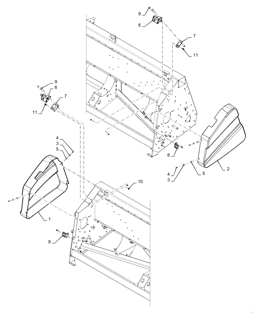 Схема запчастей Case IH 4416-30 - (58.208.AA[02]) - HOOD, ASSY, END (58) - ATTACHMENTS/HEADERS