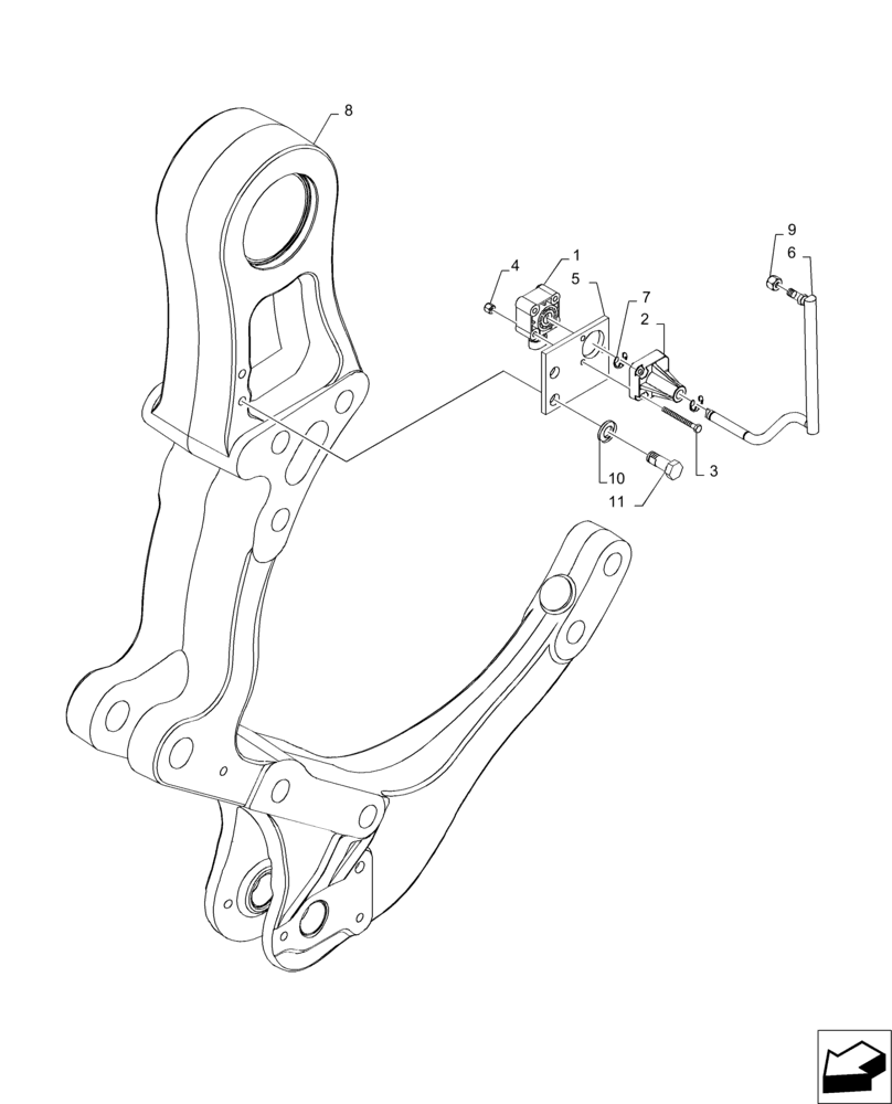 Схема запчастей Case IH MAGNUM 235 - (55.130.AS) - HITCH, POSITION SENSOR (55) - ELECTRICAL SYSTEMS