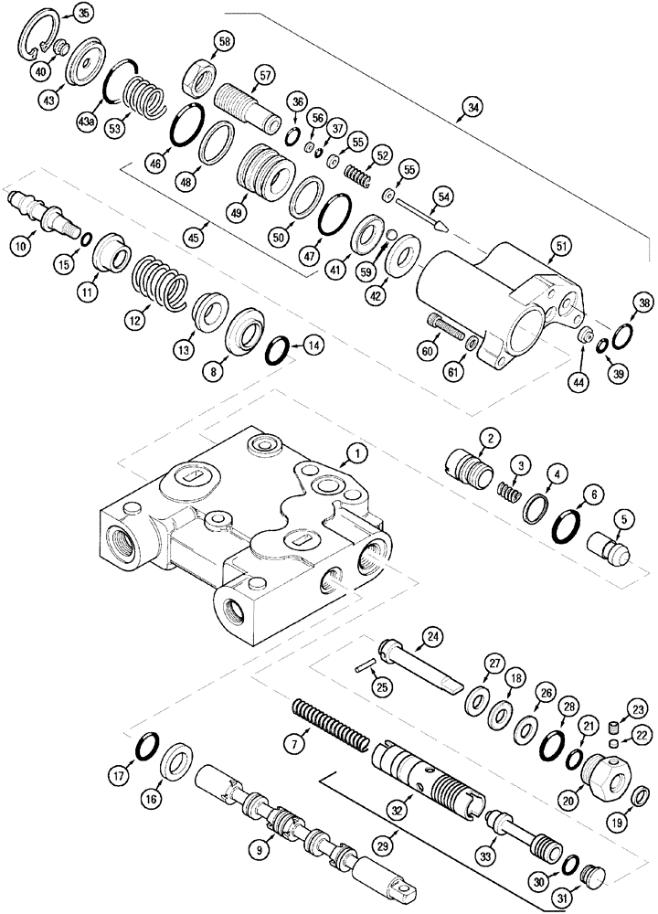 Схема запчастей Case IH MX170 - (08-31) - REMOTE VALVE ASSEMBLY (35) - HYDRAULIC SYSTEMS