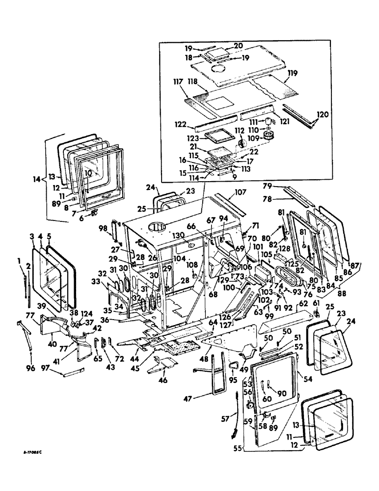 Схема запчастей Case IH 2856 - (N-03) - PARTS ACCESSORIES AND ATTACHMENTS, TRACTOR CAB AND CONNECTIONS, ALLEN CABS Accessories & Attachments