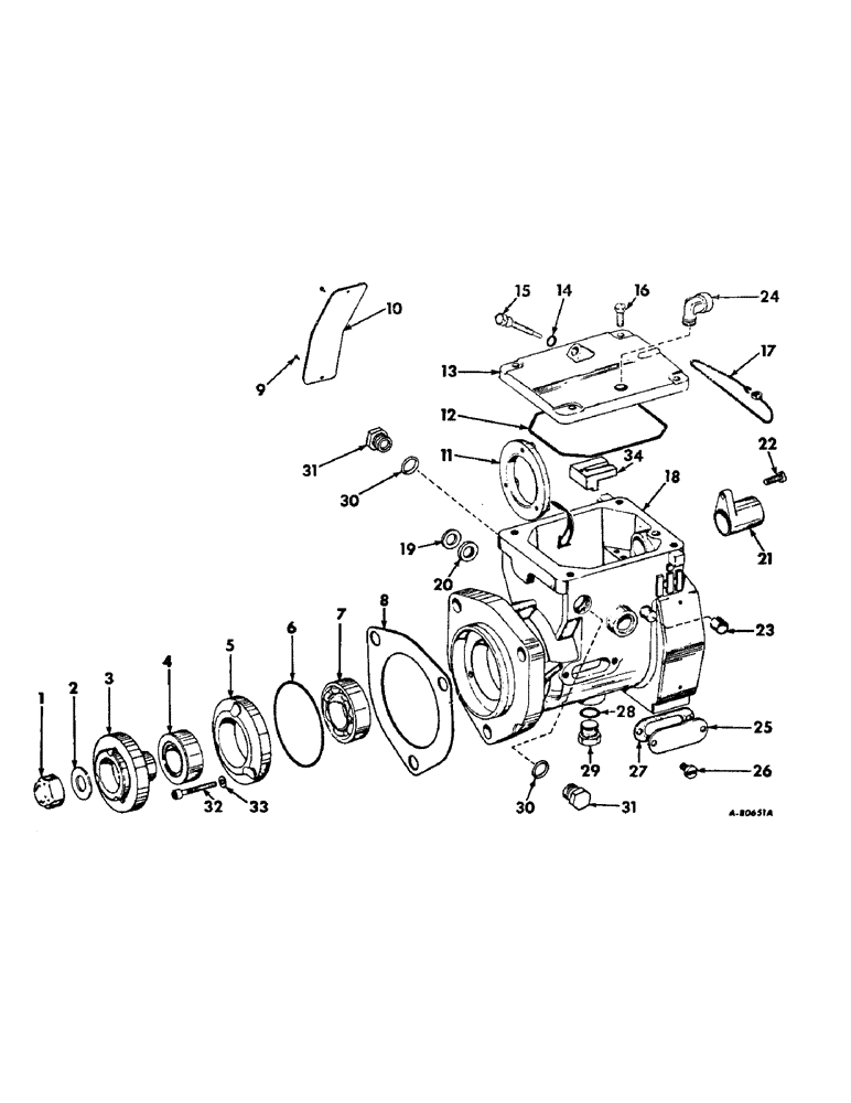 Схема запчастей Case IH 706 - (E-34) - FUEL SYSTEM, INTERNATIONAL R.D. FUEL INJECTION PUMP, PUMP HOUSING AND COVER, D-282 DIESEL ENGINES (02) - FUEL SYSTEM