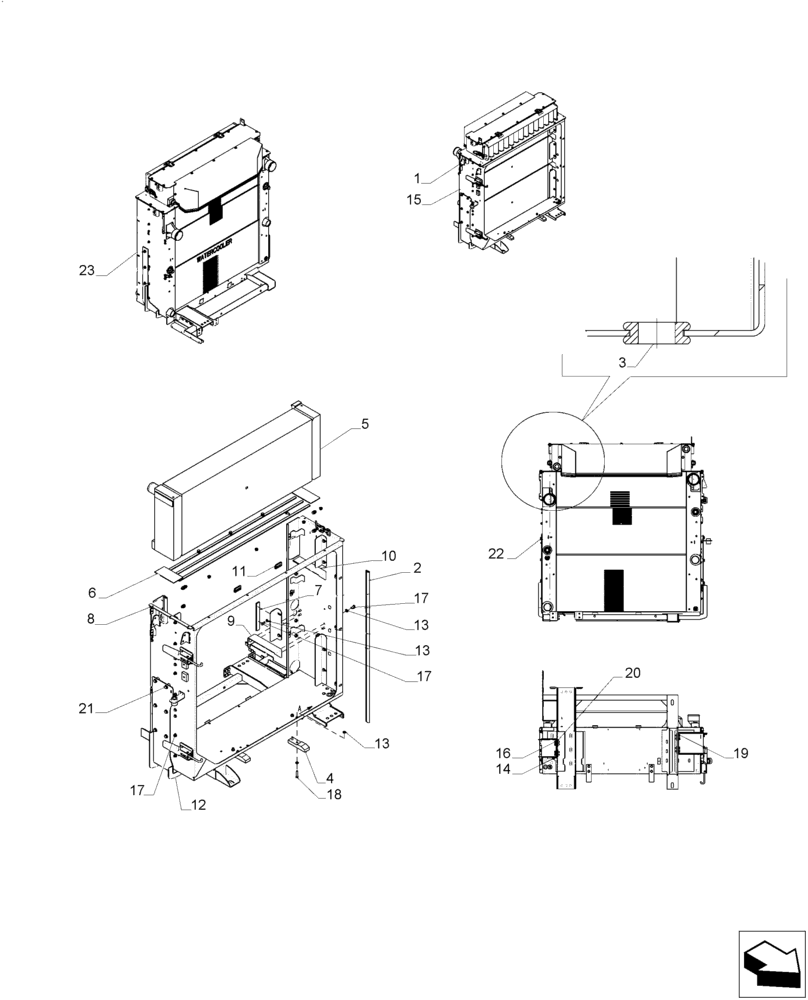 Схема запчастей Case IH A8800 - (10.400.BG[10]) - RADIATOR, ASSY (10) - ENGINE