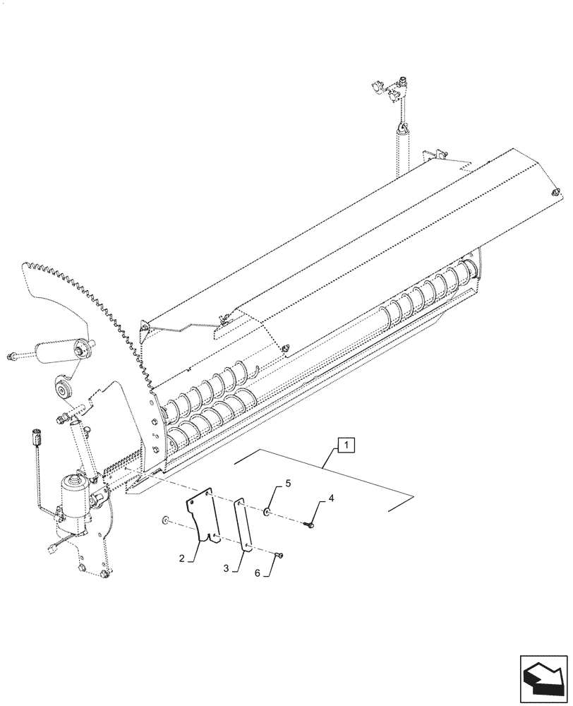 Схема запчастей Case IH RB565 - (88.100.68[04]) - DIA KIT, NET KNIFE CROP SWEEPER (88) - ACCESSORIES