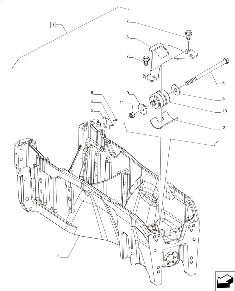 Схема запчастей Case IH MAGNUM 235 - (88.100.39) - KIT, FRONT FRAME (88) - ACCESSORIES