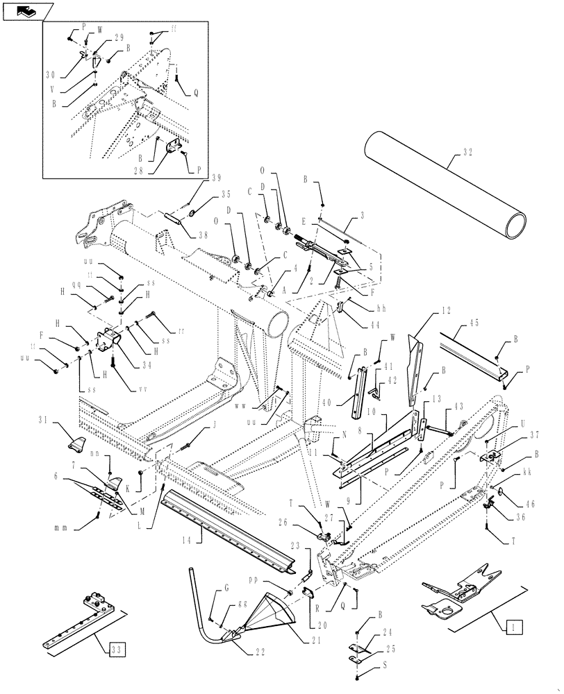 Схема запчастей Case IH 2142 - (09-02) - FRAME AND COMPONENTS - 2162 