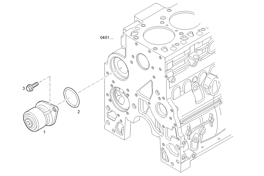 Схема запчастей Case IH F4GE0684C D600 - (3201.006) - WATER PUMP 