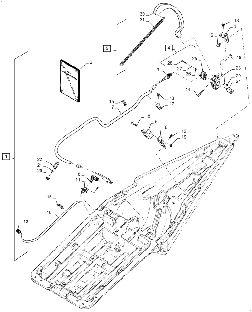 Схема запчастей Case IH 4416-30 - (88.100.55[01]) - DIA KIT, AUTO HEADER HEIGHT CONTROL W/LATERAL TILT (88) - ACCESSORIES