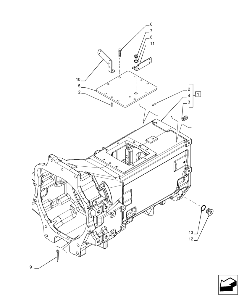 Схема запчастей Case IH PUMA 165 - (21.120.AB[04]) - VAR - 391136, 392831, 758011, 758012, 758013, 758014, 758025, 759429 - GEARBOX, POWERSHIFT (21) - TRANSMISSION