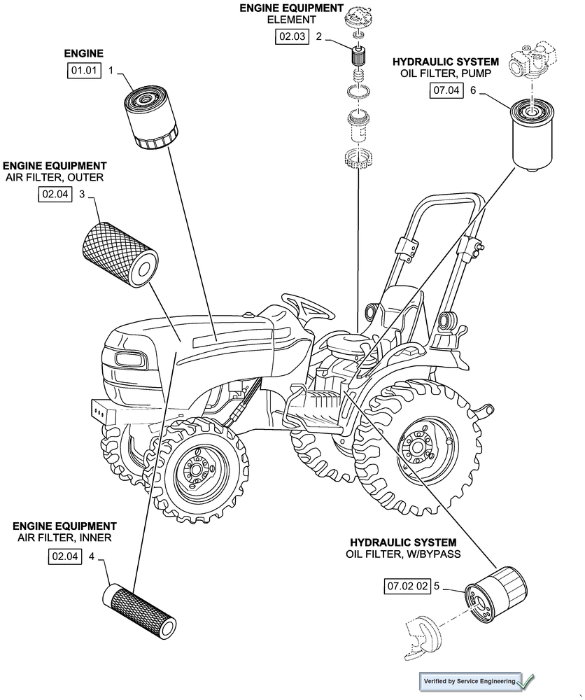 Схема запчастей Case IH DX21 - (05.100.03[01]) - FILTERS, DX21 (00) - GENERAL