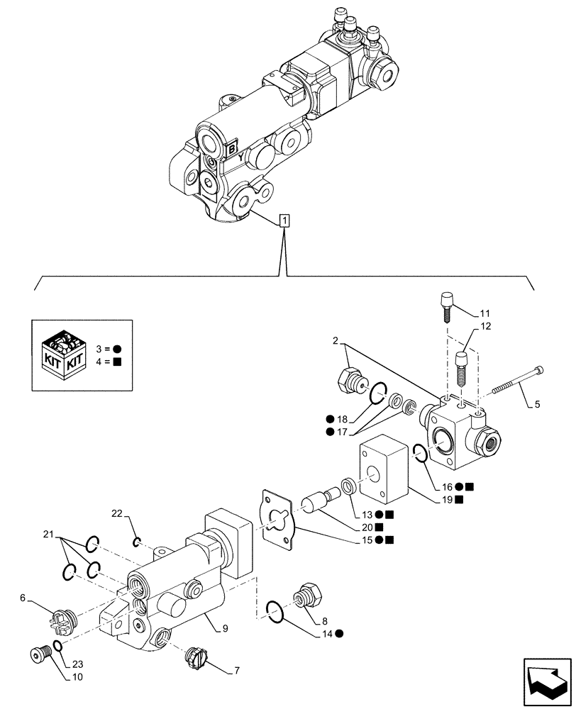 Схема запчастей Case IH MAXXUM 150 - (33.220.AM[03]) - VAR - 744784, 744785 - TRAILER BRAKE VALVE, COMPONENTS (33) - BRAKES & CONTROLS