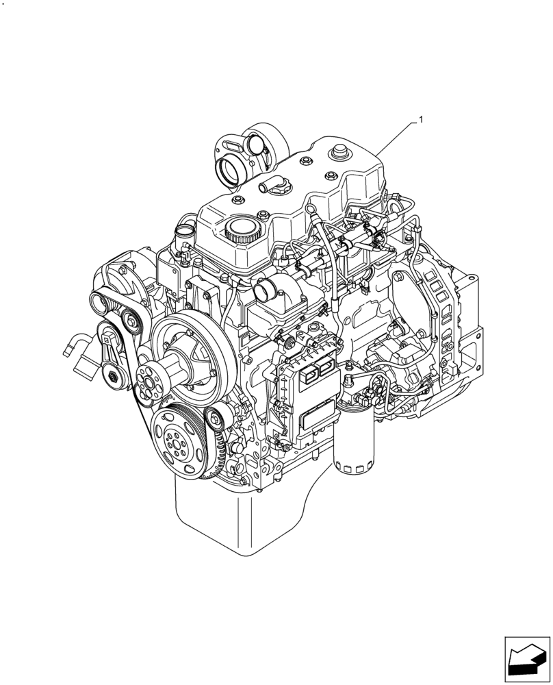 Схема запчастей Case IH F4HFE413Y B001 - (10.001.AD) - ENGINE (10) - ENGINE