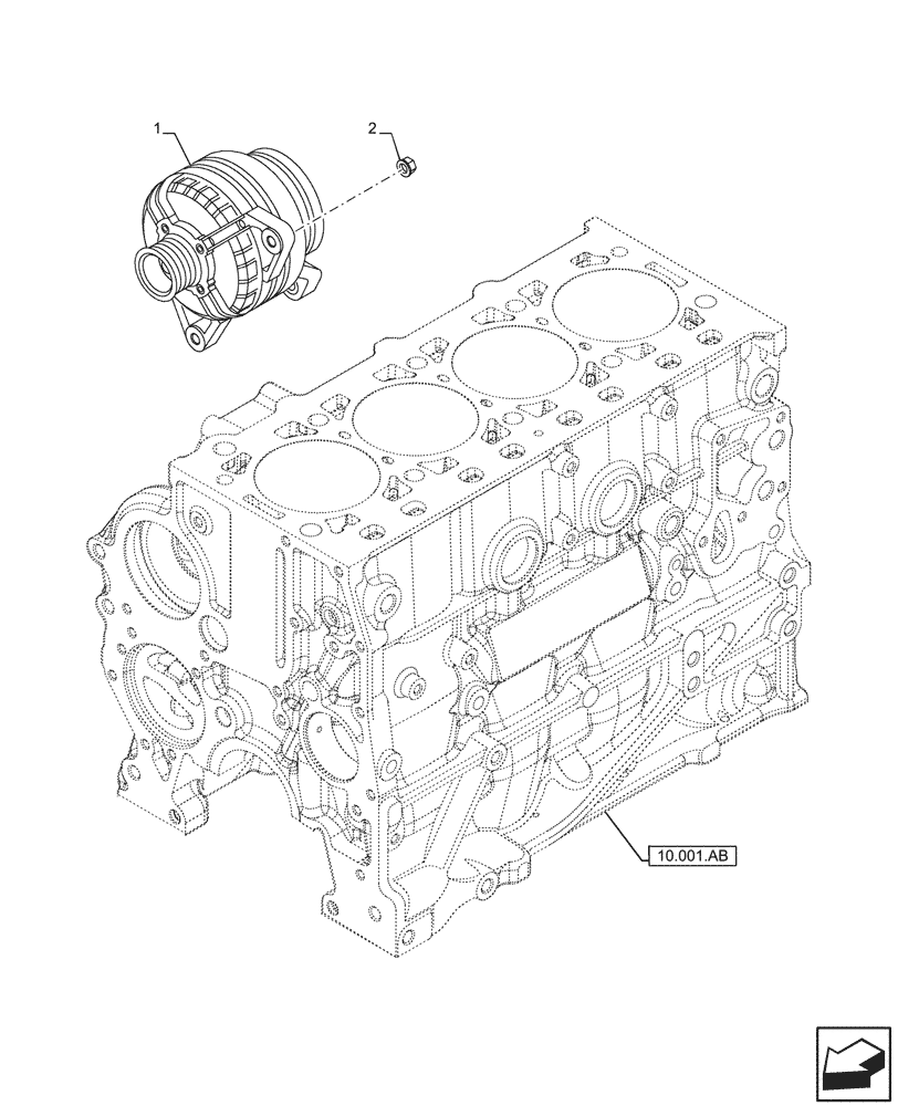 Схема запчастей Case IH F4HFE413V B001 - (55.301.AA) - ALTERNATOR (55) - ELECTRICAL SYSTEMS