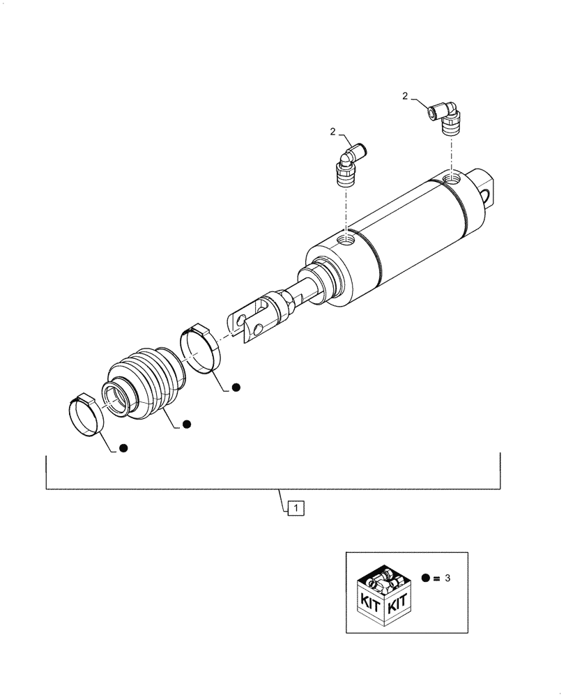 Схема запчастей Case IH PRECISION PLANT - (88.100.06[17]) - PRECISION PLANTING CLEANSWEEP AIR CYLINDER 