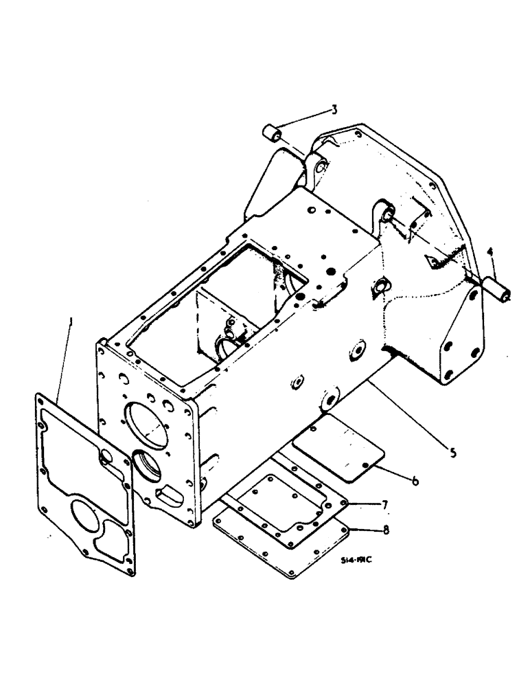 Схема запчастей Case IH 684 - (07-22) - DRIVE TRAIN, CLUTCH HOUSING AND CONNECTIONS (04) - Drive Train