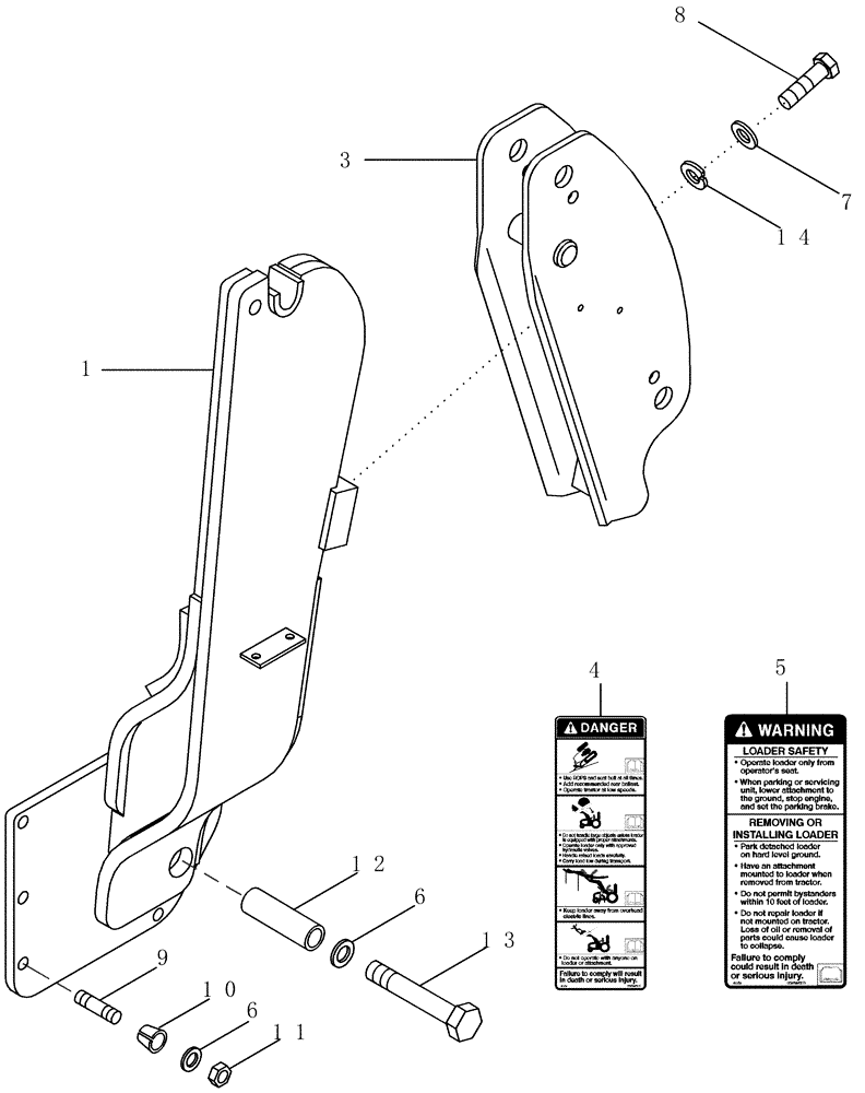 Схема запчастей Case IH LX162 - (09-03) - MOUNTING BRACKETS - MX100 - MX170 - ONE PIECE (09) - CHASSIS/ATTACHMENTS