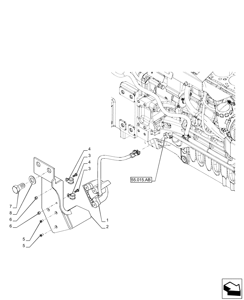 Схема запчастей Case IH PUMA 150 - (55.680.AO[05]) - VAR - 758174 - RADAR, SENSOR (55) - ELECTRICAL SYSTEMS