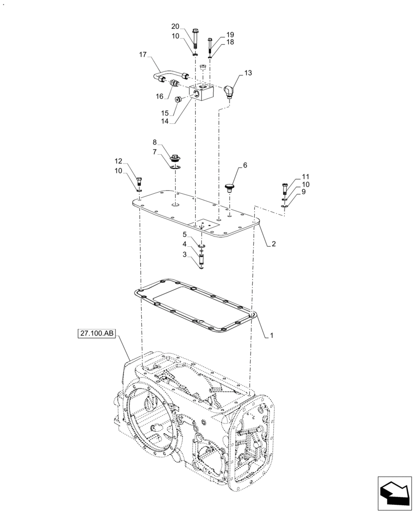 Схема запчастей Case IH FARMALL 125A - (35.100.AB) - LESS HYDRAULIC LIFT, ASSY (35) - HYDRAULIC SYSTEMS