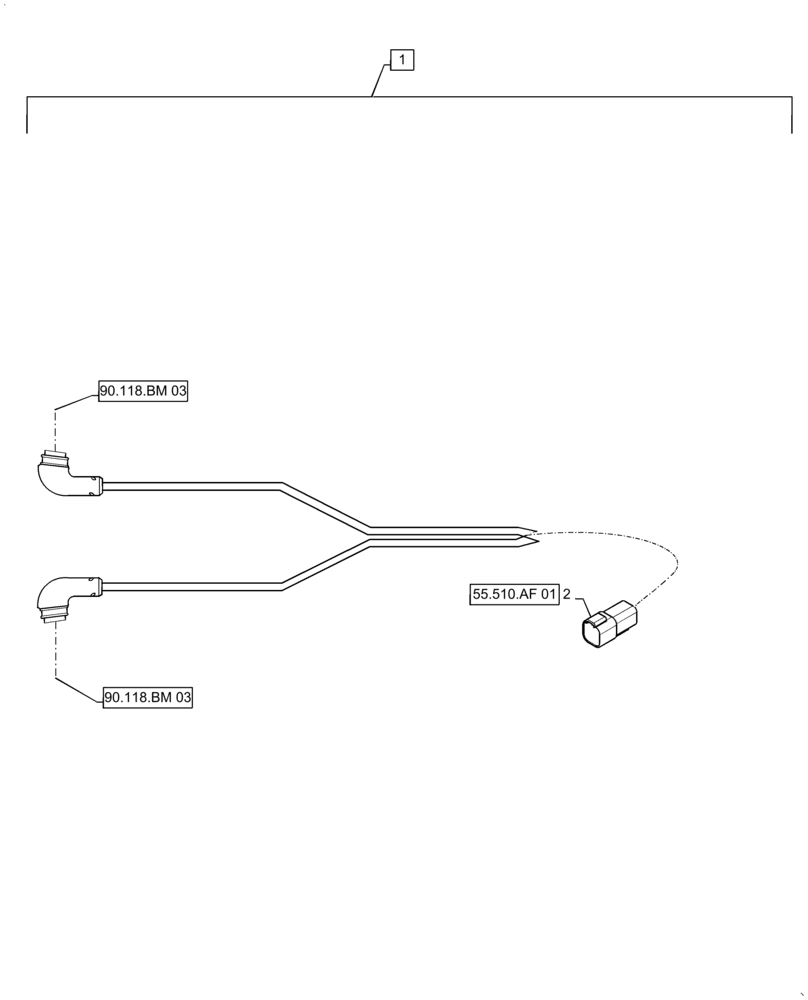 Схема запчастей Case IH PATRIOT 3340 - (55.512.CI[01]) - ELECTRIC MIRROR HARNESS (55) - ELECTRICAL SYSTEMS