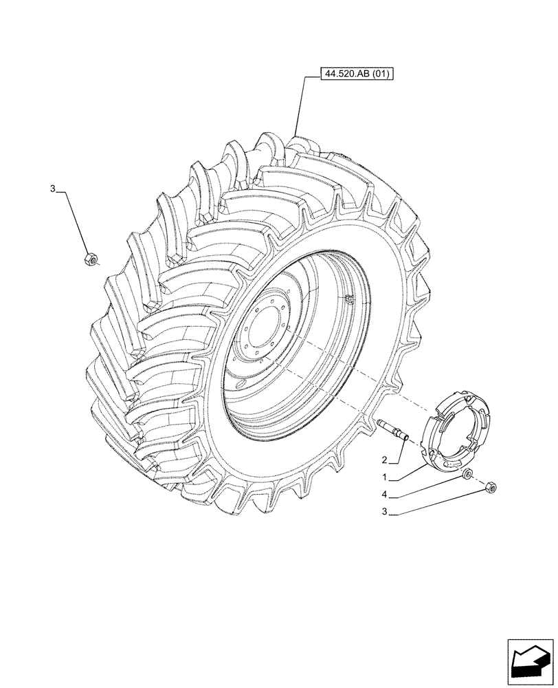 Схема запчастей Case IH PUMA 220 - (39.140.AL[05]) - VAR - 758191 - BALLAST, REAR (500 KG) (39) - FRAMES AND BALLASTING