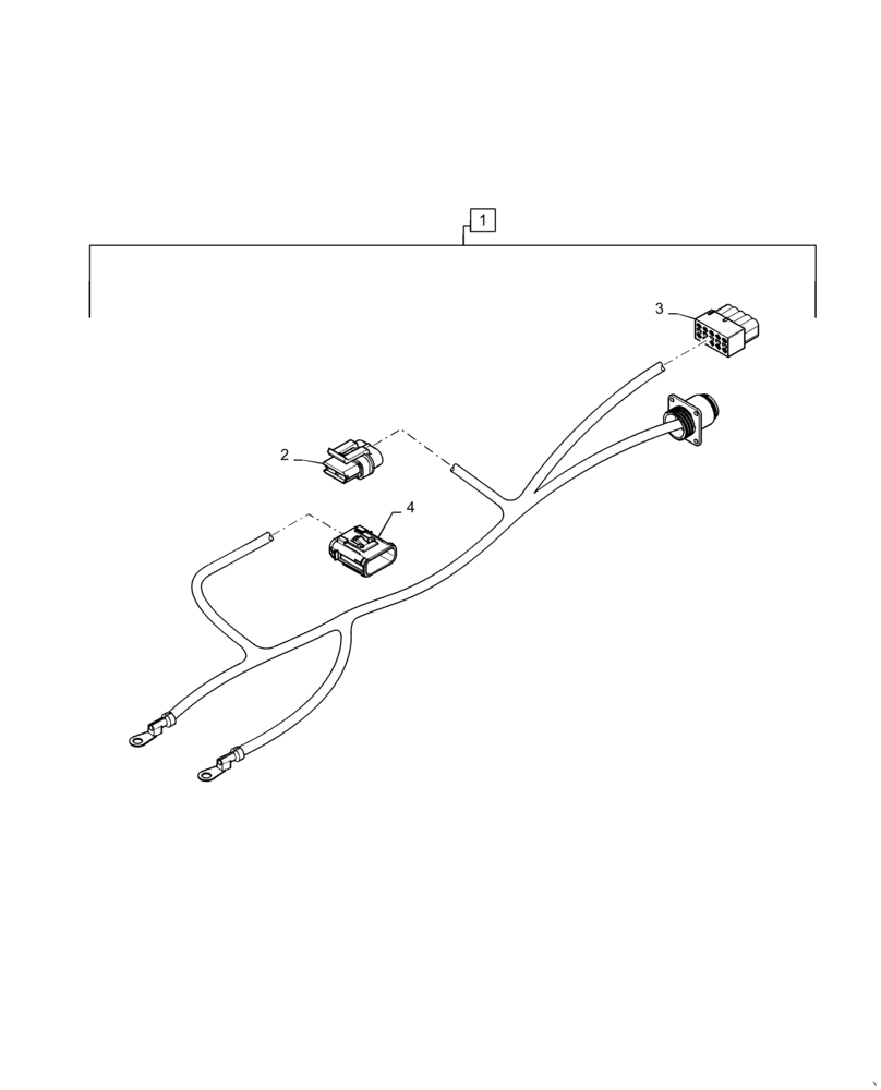 Схема запчастей Case IH RB465 - (55.100.DP[03]) - WIRE HARNESS & CONNECTOR, POWER (55) - ELECTRICAL SYSTEMS