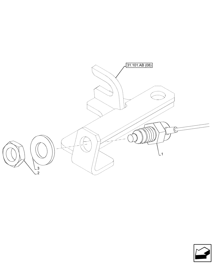 Схема запчастей Case IH PUMA 150 - (55.048.AL[01]) - VAR - 758023 - PTO 540/540E/1000 RPM, GROUND SPEED, SWITCH, SAFETY (55) - ELECTRICAL SYSTEMS