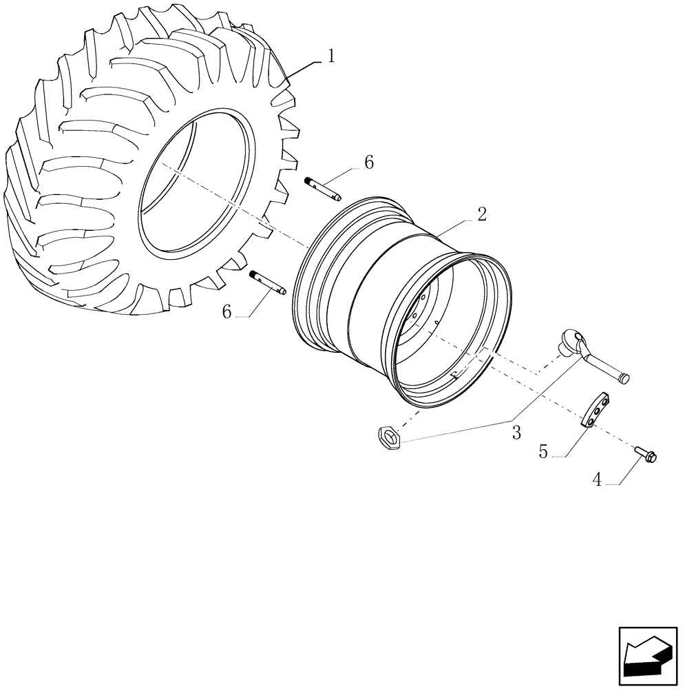 Схема запчастей Case IH 8120 - (44.100.11) - WHEELS, FRONT - EU, DWW36A X 32 (DELAYED) (44) - WHEELS