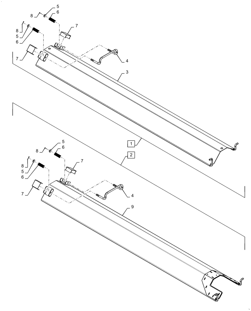 Схема запчастей Case IH 6140 - (80.150.BJ) - GRAIN TANK AUGER COVER (80) - CROP STORAGE/UNLOADING