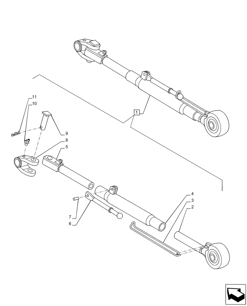 Схема запчастей Case IH PUMA 165 - (37.120.AA[04]) - VAR - 758074, 758079 - 3 HITCH POINT, TOP LINK, COMPONENTS (37) - HITCHES, DRAWBARS & IMPLEMENT COUPLINGS