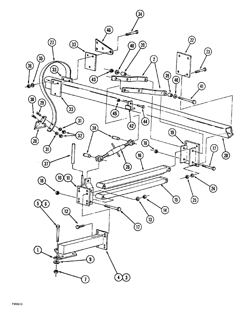 Схема запчастей Case IH 6810 - (09-12) - TINE LEVELER ATTACHMENT (09) - CHASSIS/ATTACHMENTS