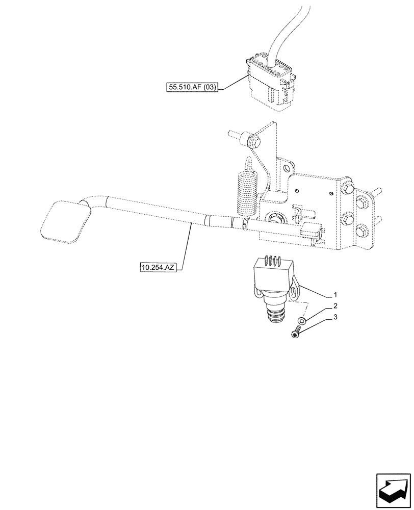 Схема запчастей Case IH PUMA 220 CVT - (55.519.AE) - VAR - 758005 - EXHAUST BRAKE, PEDAL (55) - ELECTRICAL SYSTEMS